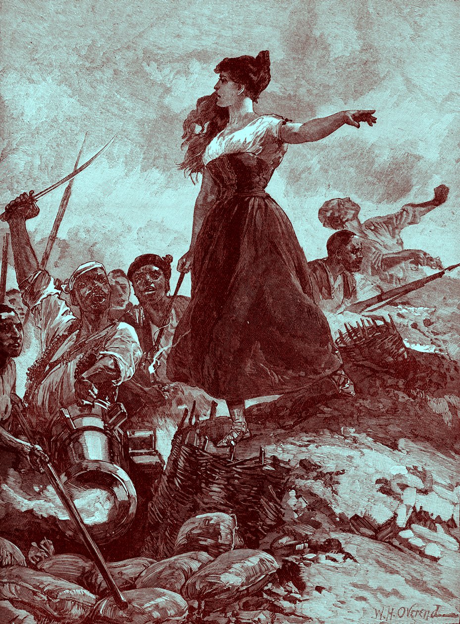 Heroísmo da Dama de Saragoça, Espanha de Unbekannter Künstler