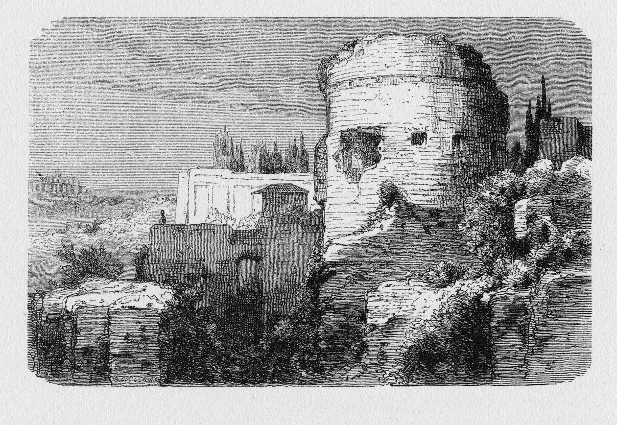 História da Roma Antiga. Antiga torre da colina Palatino de Unbekannt