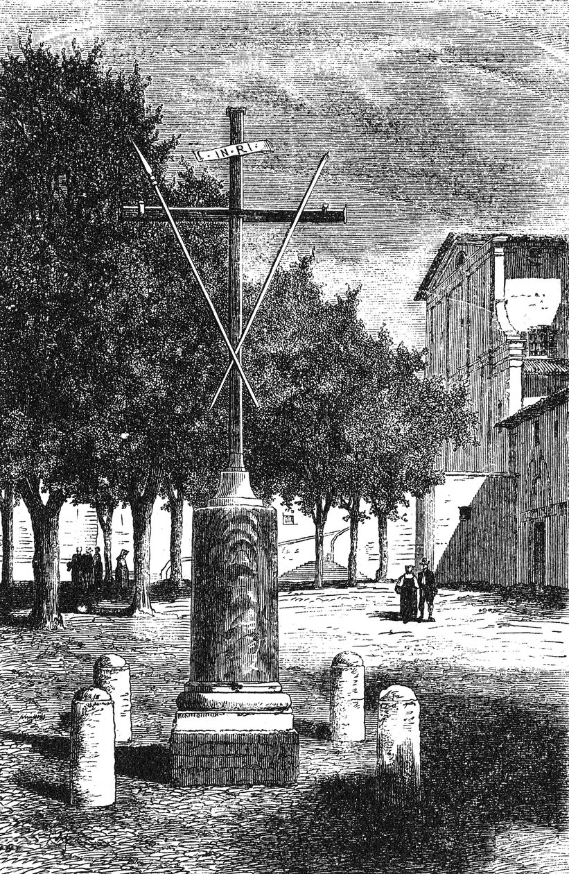 História da Roma Antiga. Ordem dos Frades Menores Capuchinhos sobre a Praça Barberini, em Roma, a cruz de Cristo de Unbekannt