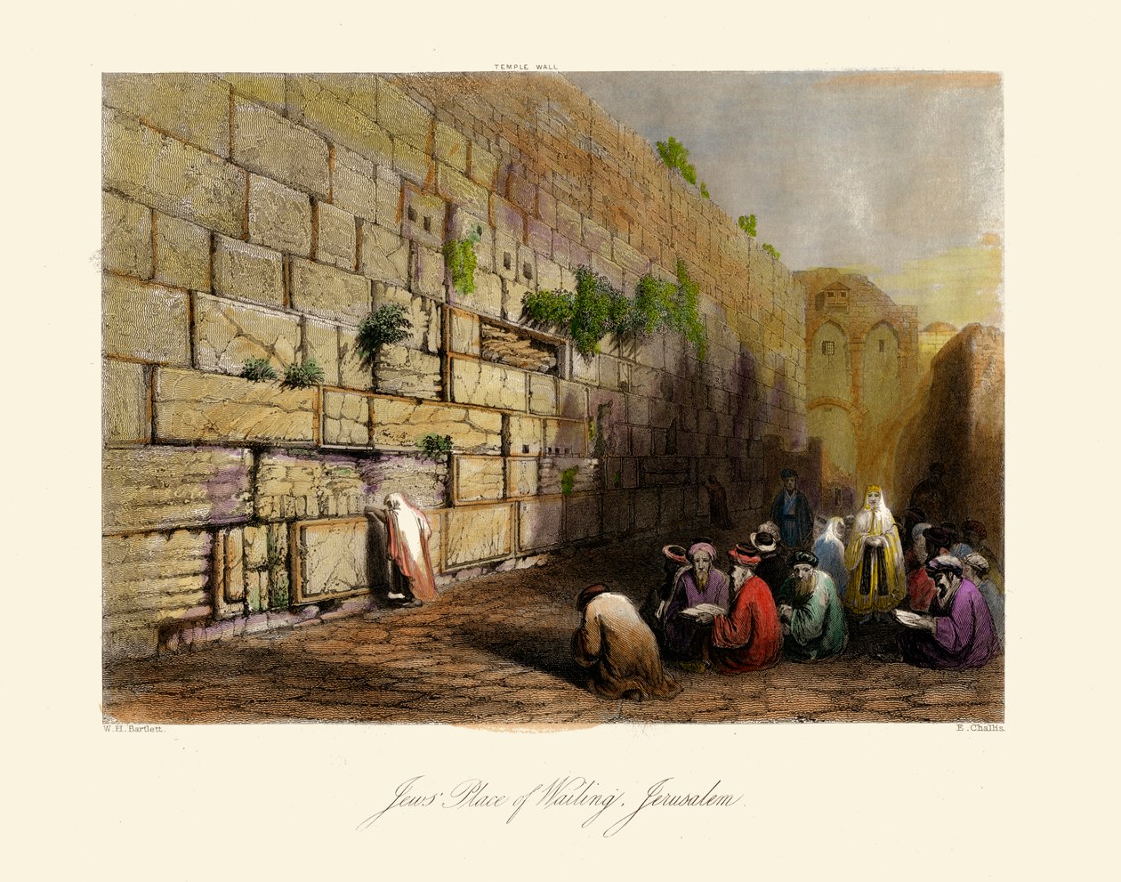 Terra Santa - Judeus Lugar de Lamentação, Jerusalém - Bíblia de Unbekannter Künstler