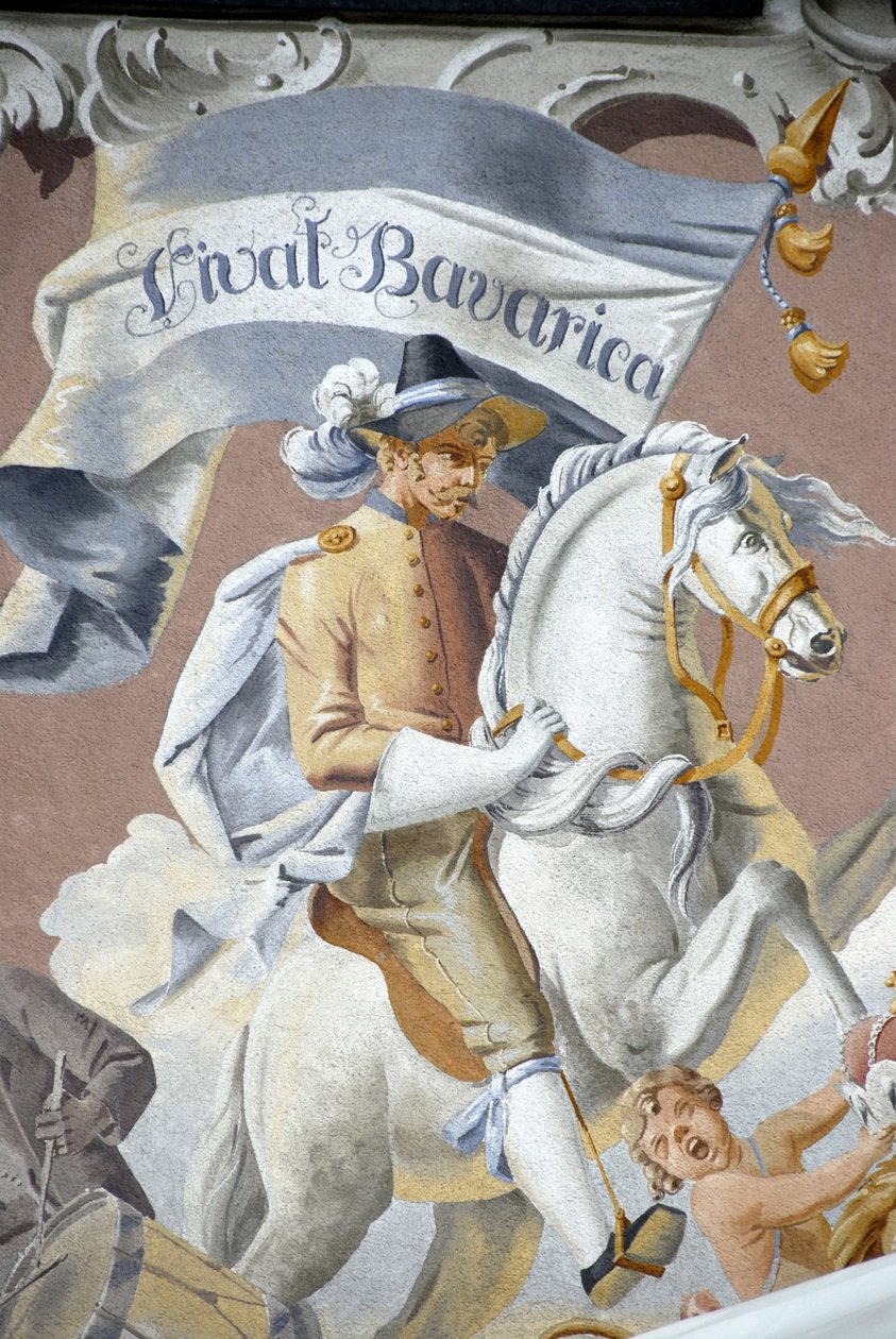 Horseback Rider, Fresco, Baviere, Alemanha. de Unbekannter Künstler