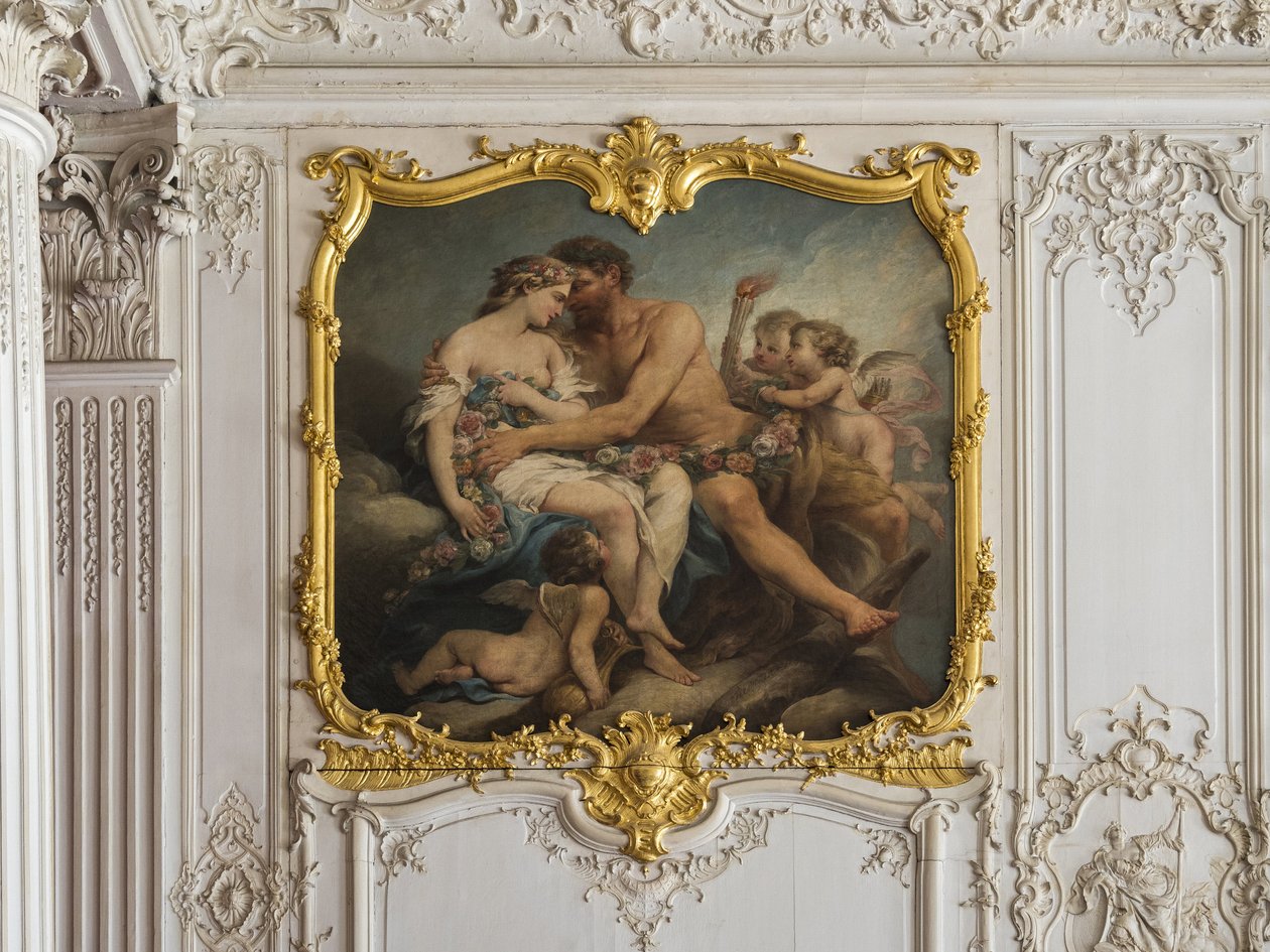 Hímen de Hércules e Hebe. Pintura de Charles Tremolieres (1703-1739). Quarto do Príncipe. Hotel de Soubise, Paris. de Unbekannt