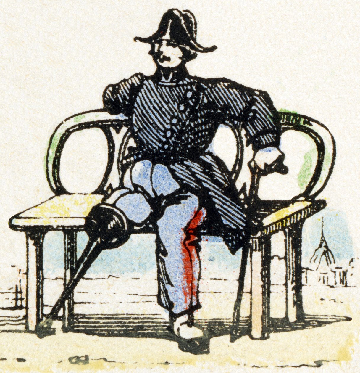 I - Invalide - Alfabeto - entretenimento infantil - Imagem epinal, série popular c.1890 (ilustração) de Unbekannt