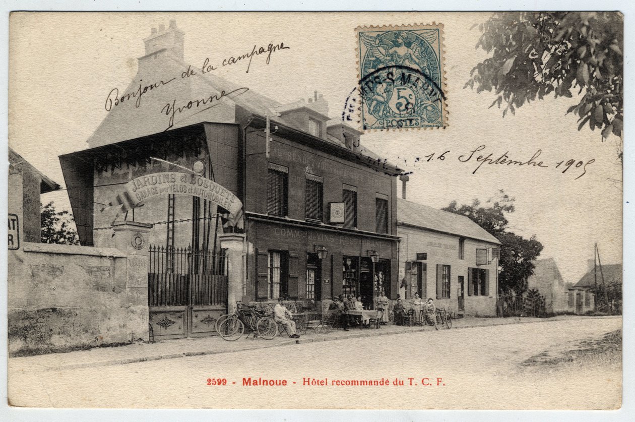 Ile de France, Seine et Marne (77), Emerainville: hotel recomenda o TCF em Malnoue - cartão postal no final do século XIX - início do século XX de Unbekannt