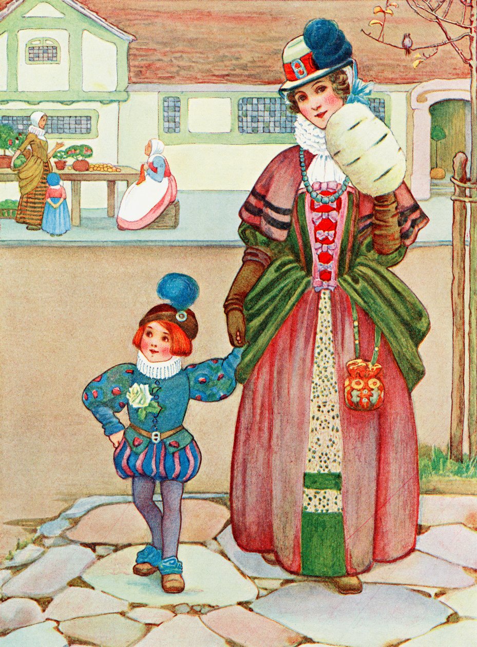 Ilustração do poema Difference do livro Childhood de Millicent e Githa Sowerby, publicado em 1907 de Unbekannter Künstler