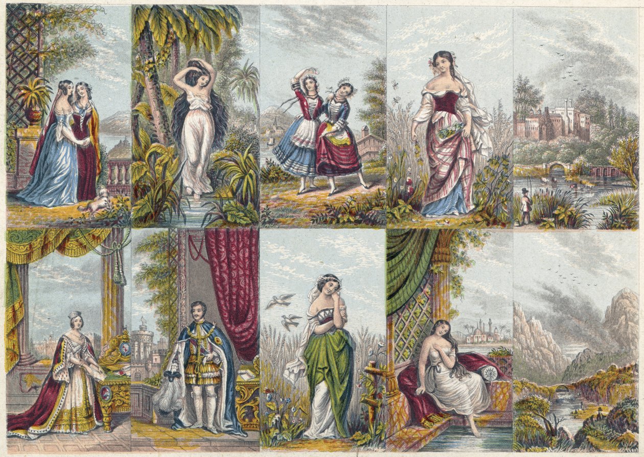 Ilustrações datadas de 1851 de Unbekannter Künstler