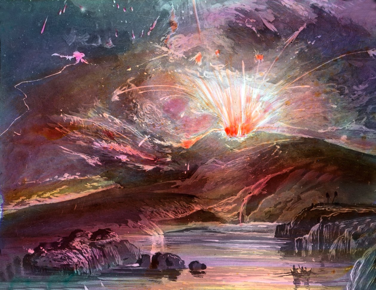 Em abril de 1902, o vulcão do Monte Pelee, na ilha da Martinica, entrou em erupção de Unbekannter Künstler