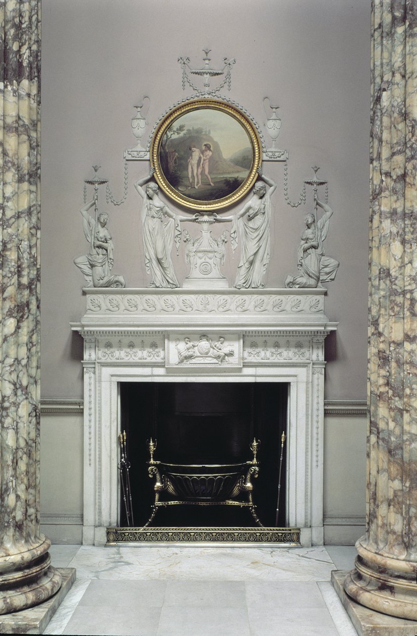 Interior do Marble Hall, Kedleston Hall, Derbyshire (foto) de Unbekannt