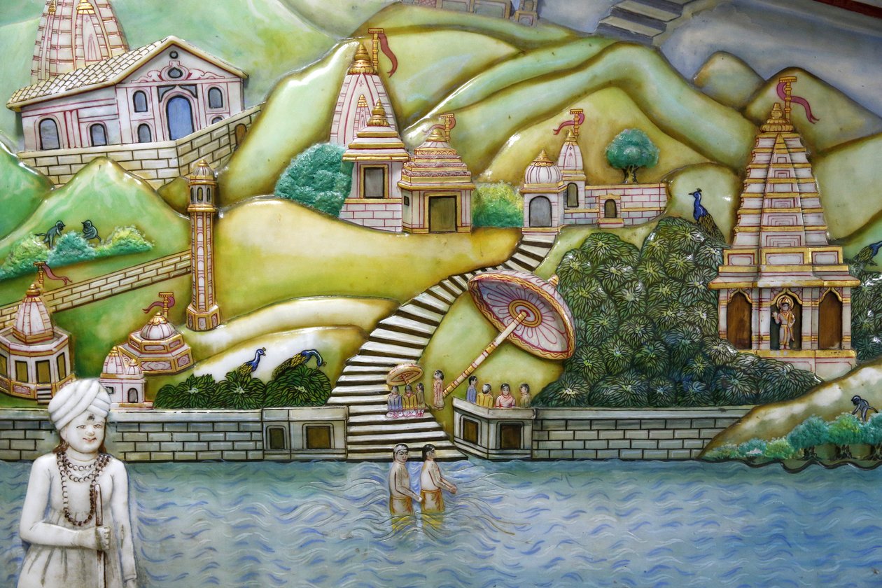 Jalaram Prathna templo hindu, Leicester. Obras de arte que retratam a vida de Jalarambapa. Reino Unido. de Unbekannt