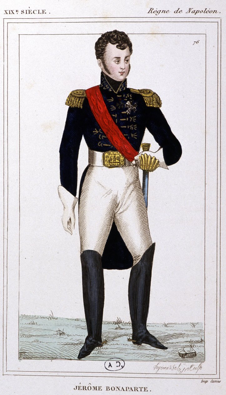 Jerome Bonaparte, c. 1810 (gravura) de Unbekannter Künstler