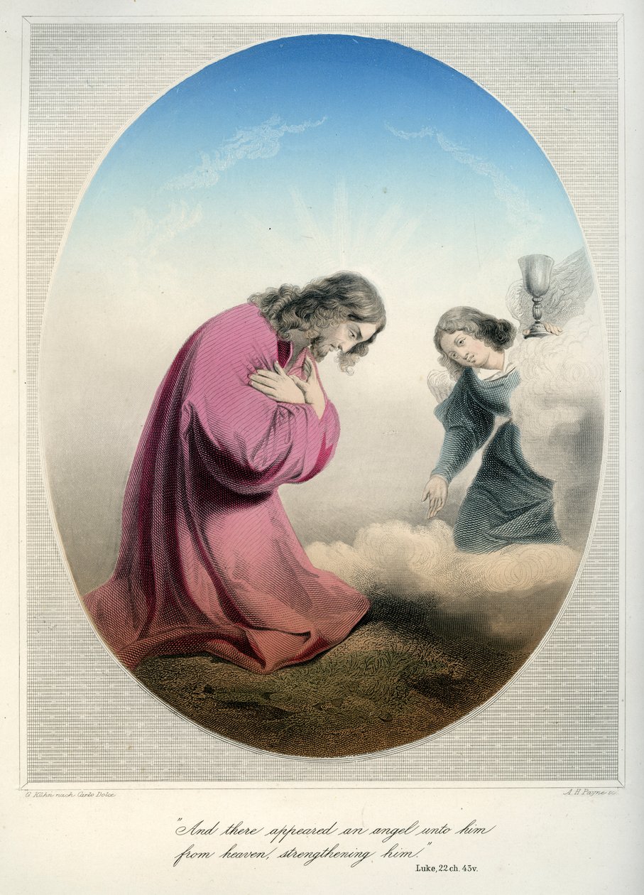 Jesus a rezar no jardim - Bíblia, Novo Testamento de Unbekannter Künstler