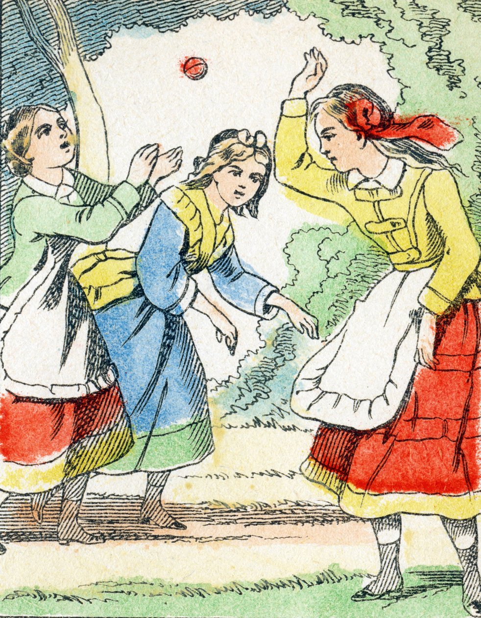 Jogo: La pelota - Alfabeto de Entretenimento Infantil c.1890 (litografia) de Unbekannt