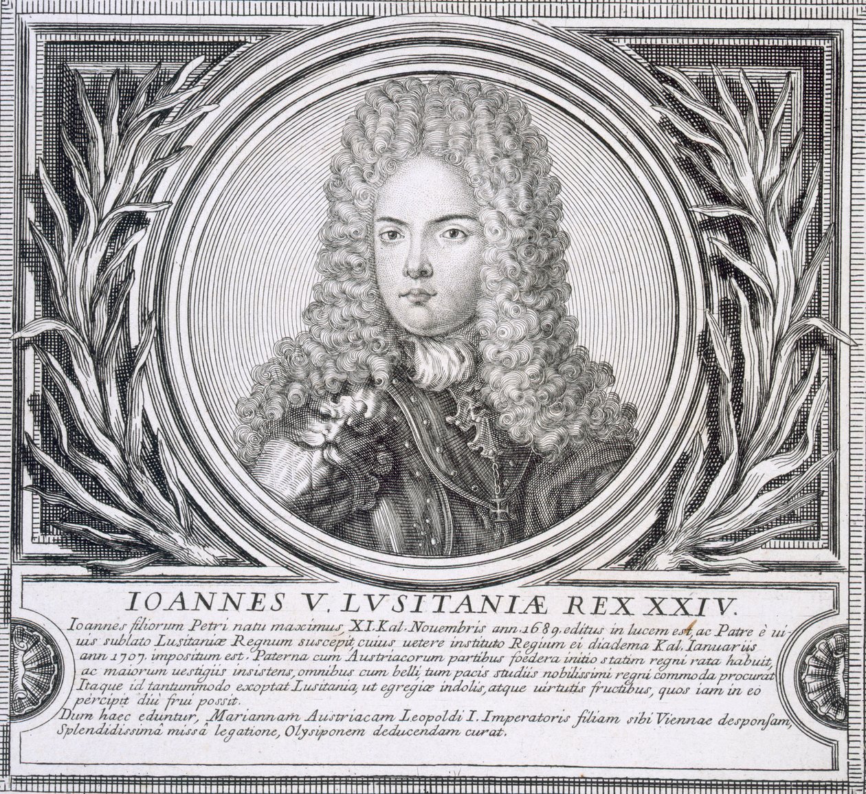 João V de Portugal (litho) de Unbekannt