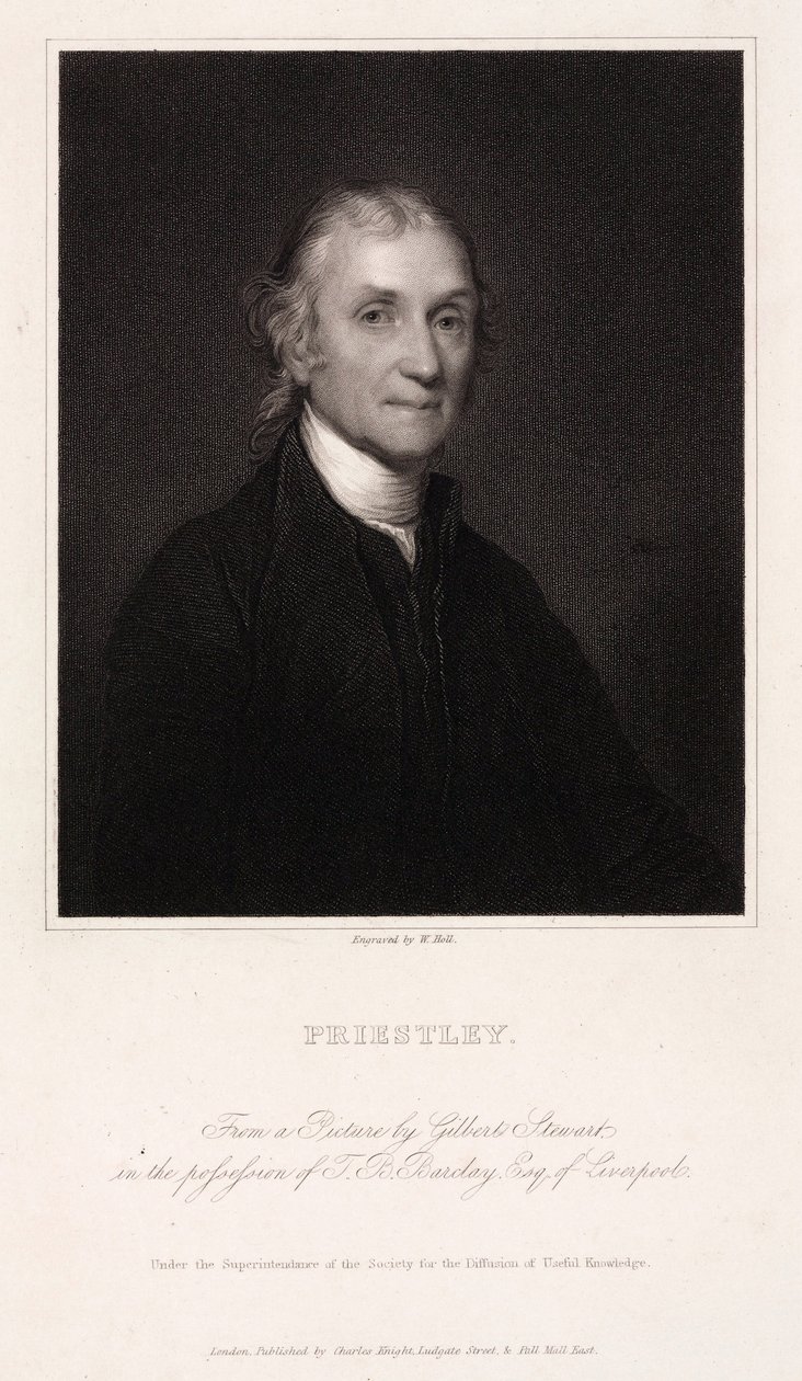 Joseph Priestley, teólogo e químico anglo-americano, c 1800 de Unbekannt