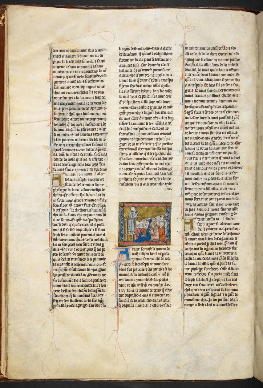 José de Arimatéia pregando aos seus seguidores de Estoire del Saint Graal, c 1315-1325 de Unbekannter Künstler