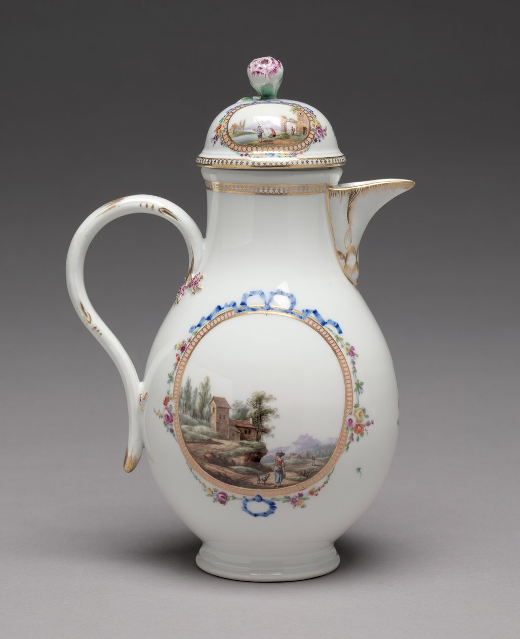 Jarro com Tampa, feito por Meissen Porcelain Factory, 1774-1814 de Unbekannt