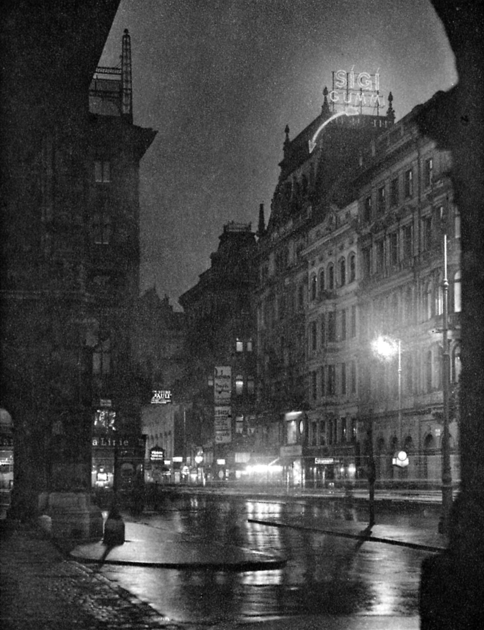 Kärntnerstraße à noite, Viena de Unbekannter Künstler