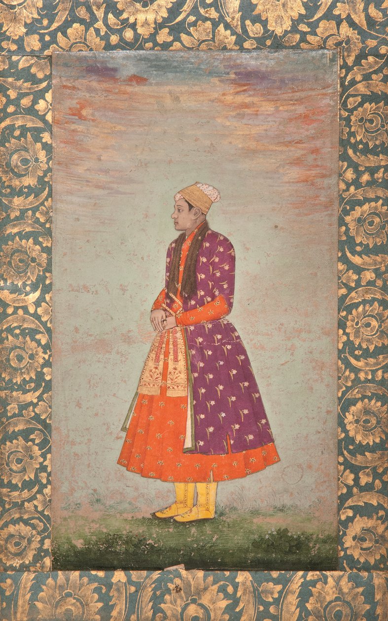 Khawas Khan, o eunuco de Bahadur Shah, finais do século XVII (pigmentos opacos e ouro sobre papel) de Unbekannter Künstler