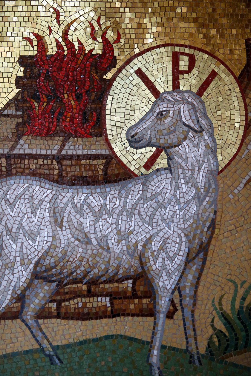 Mosteiro de Kykkos, Chipre. Mosaico Cordeiro de Deus, 20150510, Pedoulas, Chipre de Unbekannt