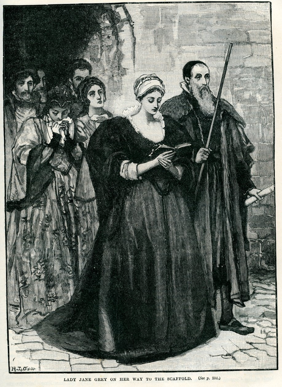 Lady Jane Grey a caminho da sua execução de Unbekannter Künstler