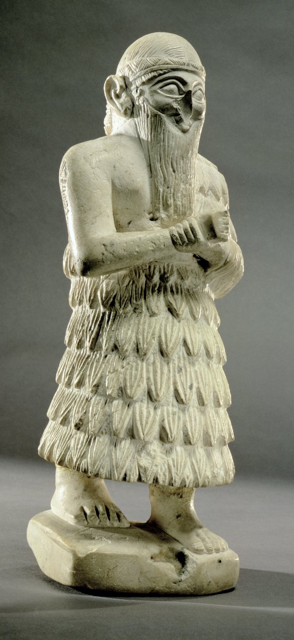Lamgi-Mari, Rei de Mari, Eufrates Médio, Período Dinástico Primitivo, 3000 a.C. (mármore) de Unbekannt