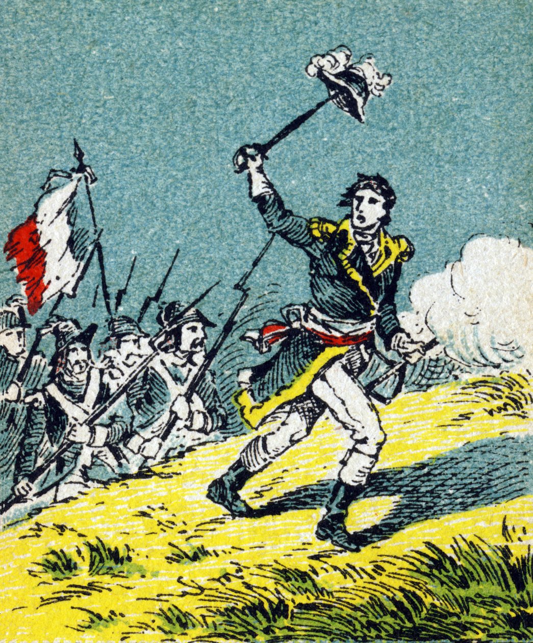 Lazare Nicolas Marguerite Carnot durante a Batalha de Wattignies em 16 de outubro de Unbekannt