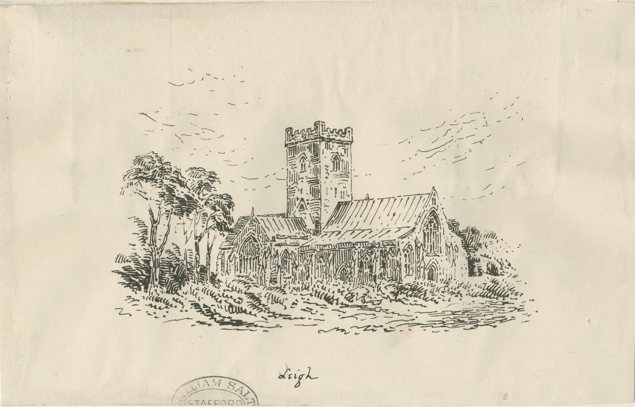 Igreja de Leigh: litografia, séc. de Unbekannt