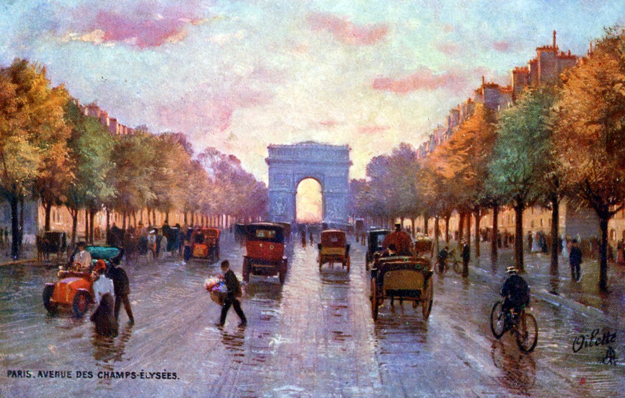 Champs-Elysées, Paris, c. 1900 de Unbekannter Künstler