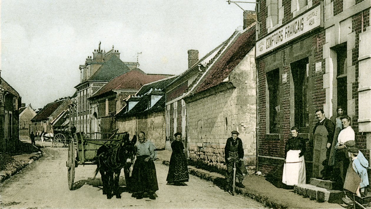 Les Comptoirs Français, ramo de produtos alimentares, em Remy, c. 1900 e 1914 de Benjamin Baud