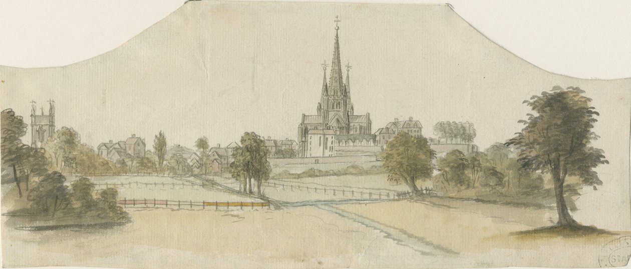 Catedral de Lichfield - Vista Leste de Unbekannt