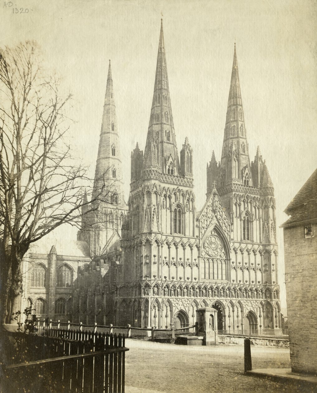 Catedral de Lichfield OP08956 (foto a p/b) de Unbekannter Künstler
