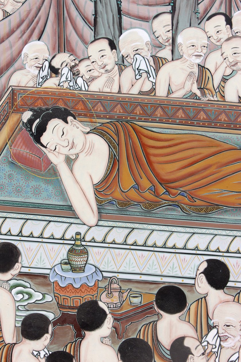 Vida de Buda Após 45 anos ensinando o Darma, Buda passou para Parinirvana, Seul, Coree du Sud de Unbekannt