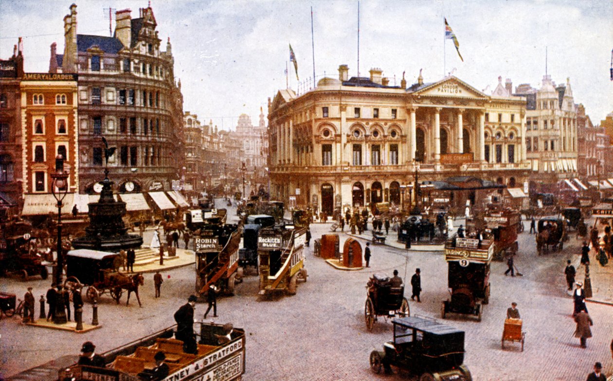 Londres - Piccadilly Circus, início dos anos 1900 (cartão postal) de Unbekannter Künstler
