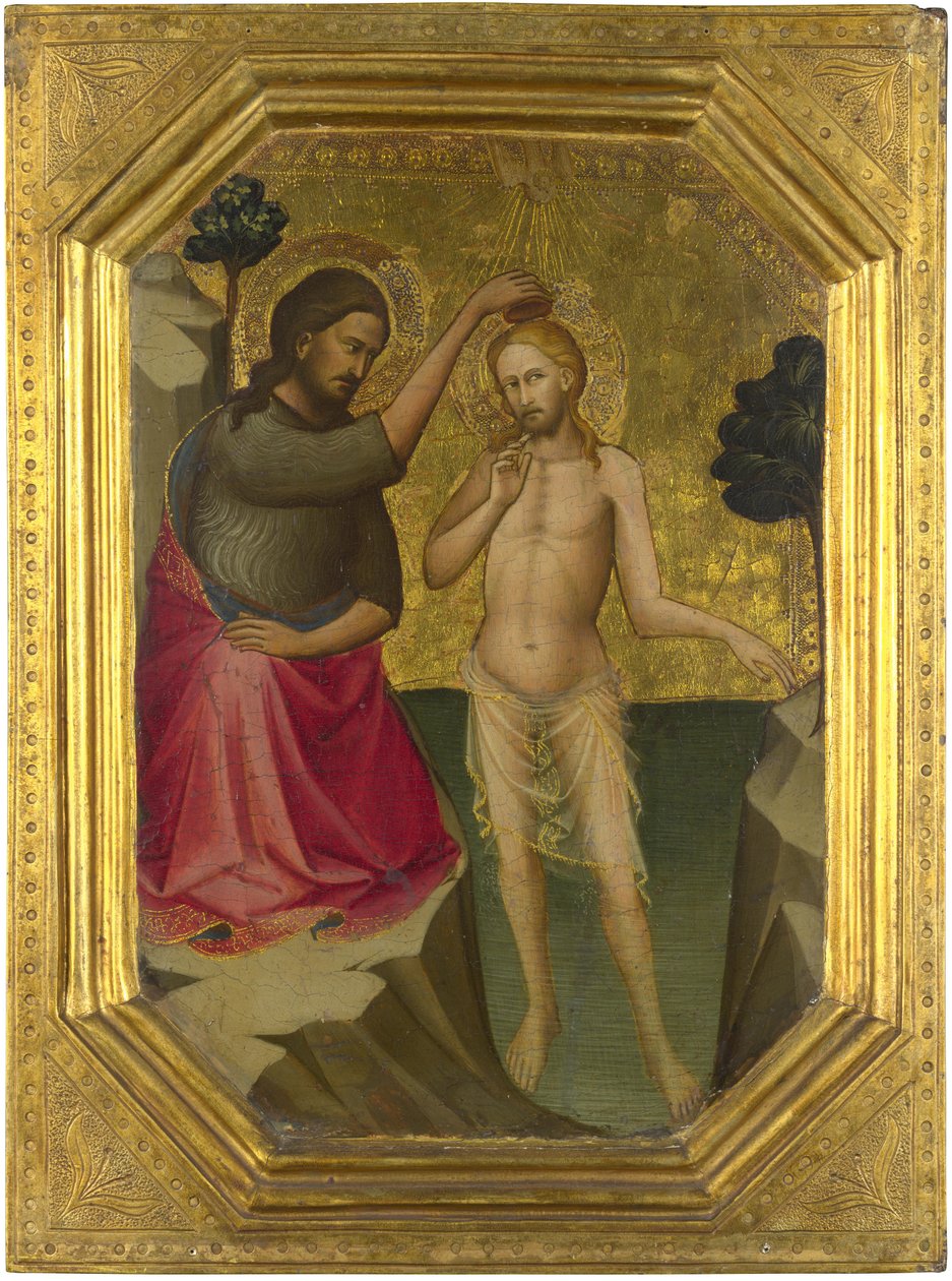 Lorenzo Mónaco. Batismo de Cristo, 1387-8, Londres NG de Unbekannter Künstler