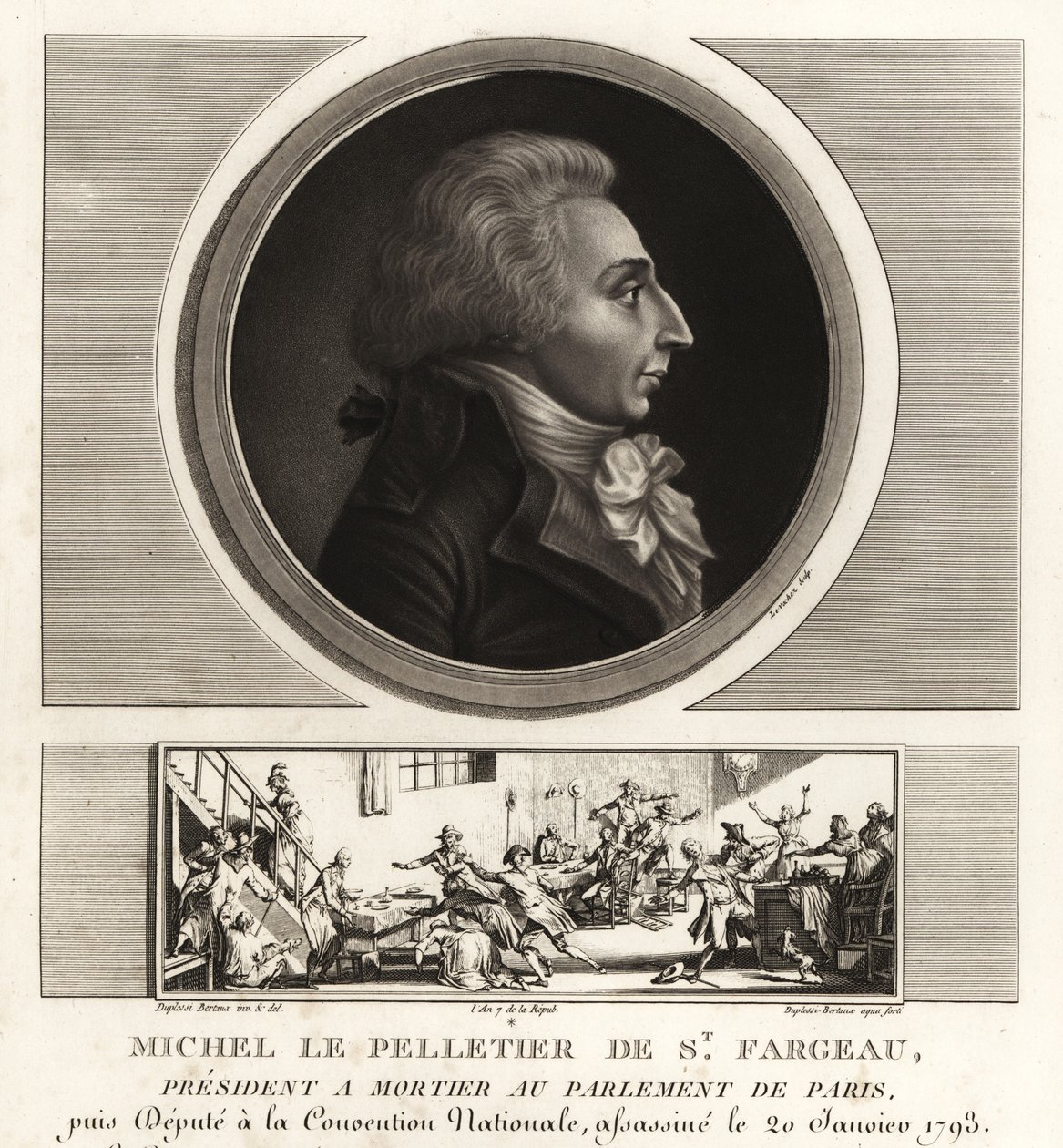 Louis-Michel le Peletier, Marquês de Saint-Fargeau (1760-1793), político francês e mártir da Revolução Francesa de Unbekannt