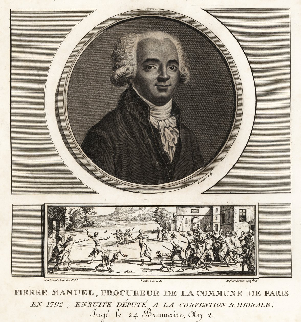 Louis Pierre Manuel, escritor, Prucurer to the Commune of Paris, guilhotinado 1793 de Unbekannt