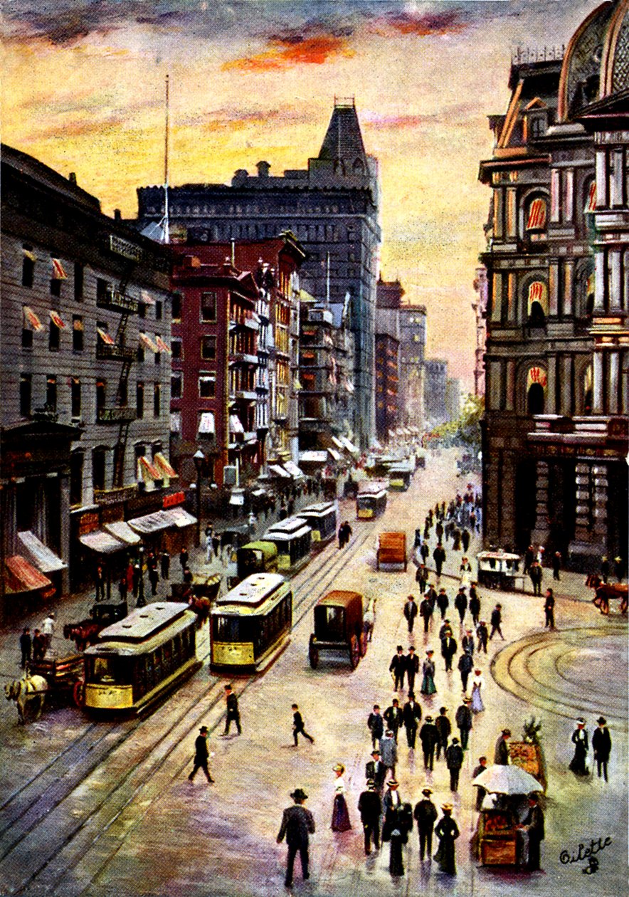 Lower Broadway, Manhattan de Unbekannter Künstler