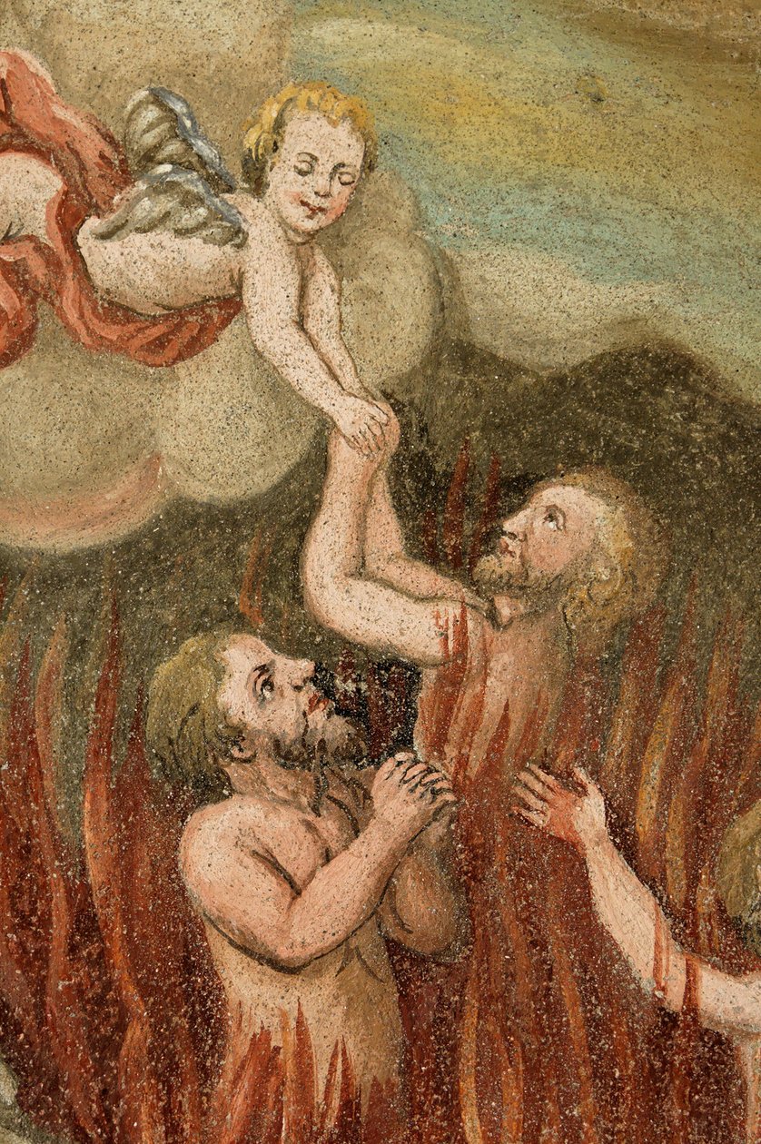 Luesen Luson no Val di Luson Luesener Tal sob o Plose, perto da igreja de Brixen do sul do Tirol Alto Adige Itália São Jorge salvação do purgatório de Unbekannt