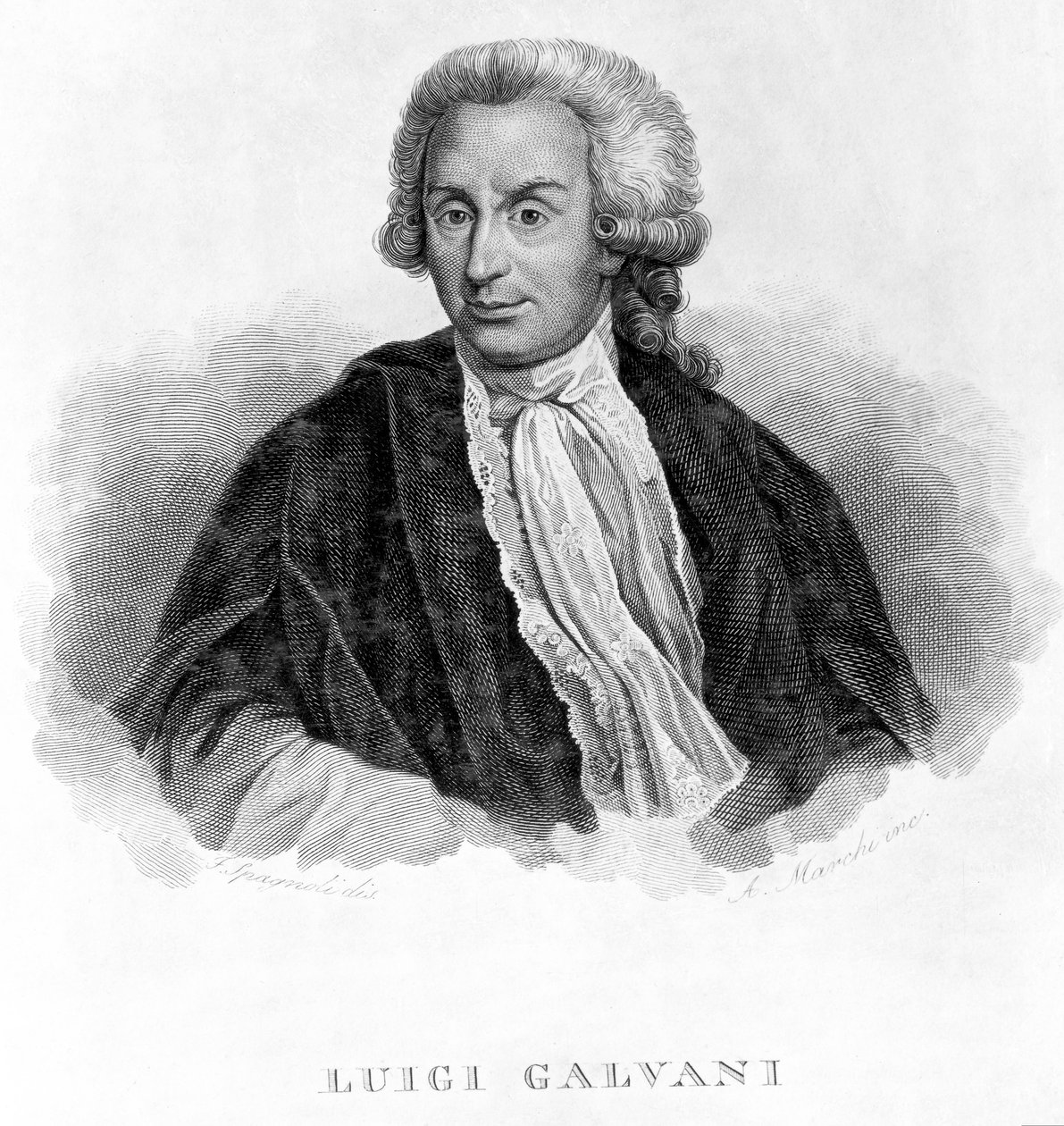 Luigi Galvani, fisiologista italiano, c 1770s de Unbekannt