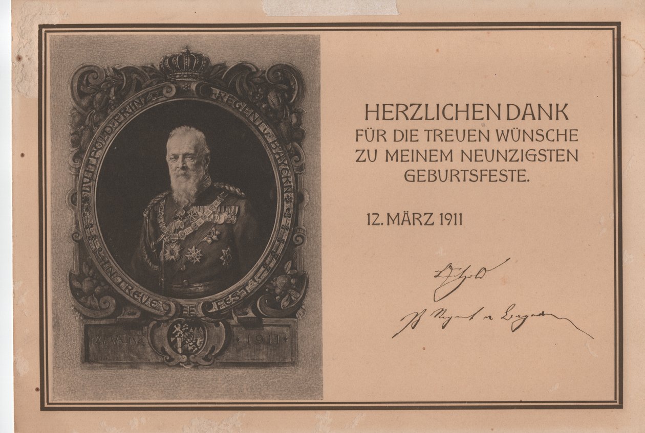 Luitpold Karl Joseph Wilhelm da Baviera de Unbekannter Künstler