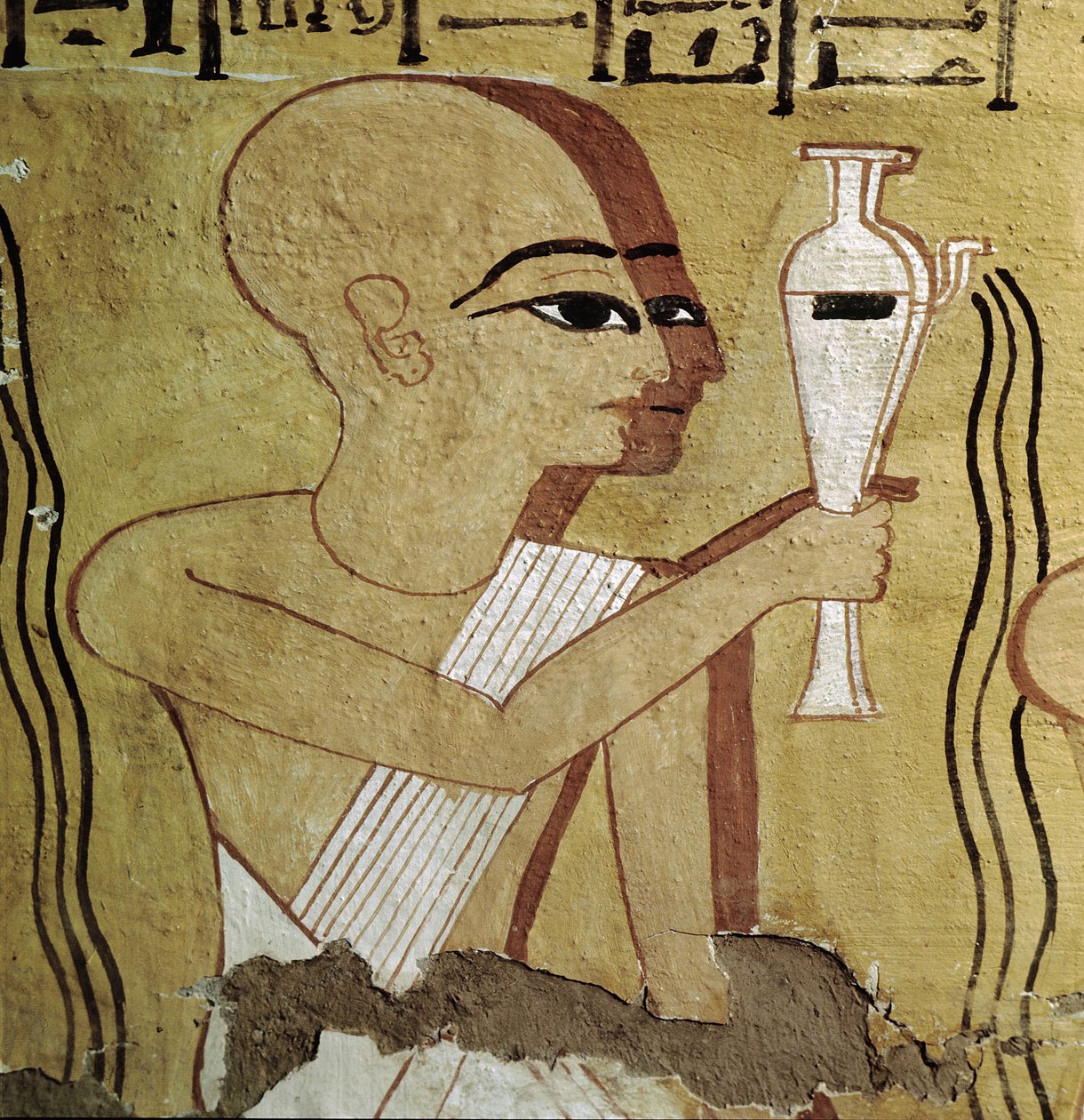Luxor Tebas: Deir el Medineh, necrópole de artesãos. Sacerdotes praticando purificação. Túmulo da 19ª Dinastia. de Leopold Blonder