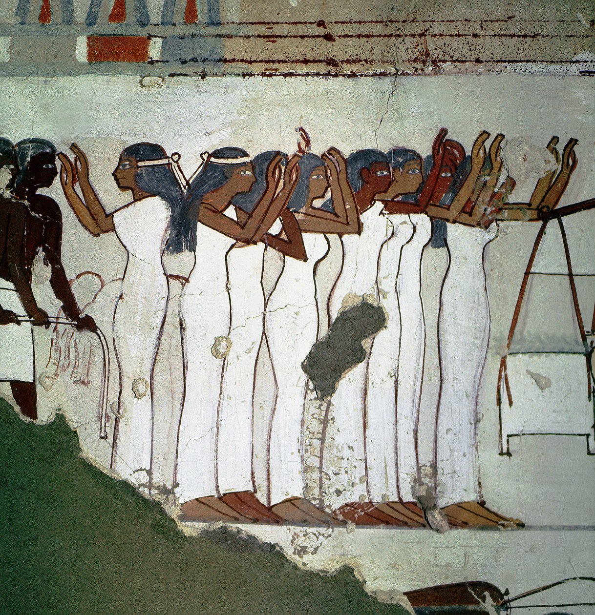 Luxor Tebas: Necrópole de nobres, grupo de choro. (18ª Dinastia). de Leopold Blonder