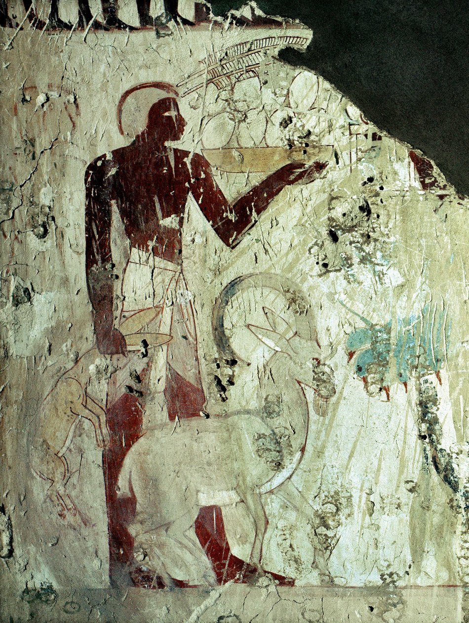 Luxor Tebas: necrópole de nobres, portador de oferendas (18ª Dinastia). de Leopold Blonder