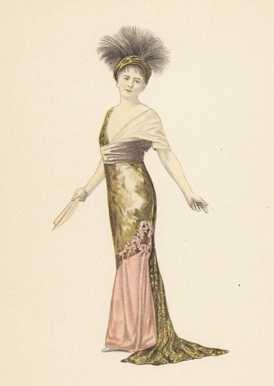 Madame Pierat num vestido de Redfern em Les Marionettes de Unbekannter Künstler