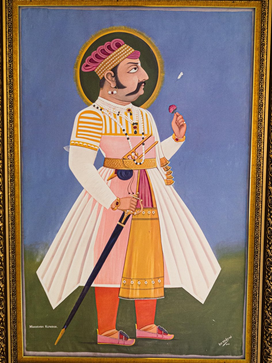 Maharaja Kumbha, Pintura, Forte Mehrangarh, Jodhpur, Rajasthan, Índia, Ásia (foto) de Unbekannter Künstler