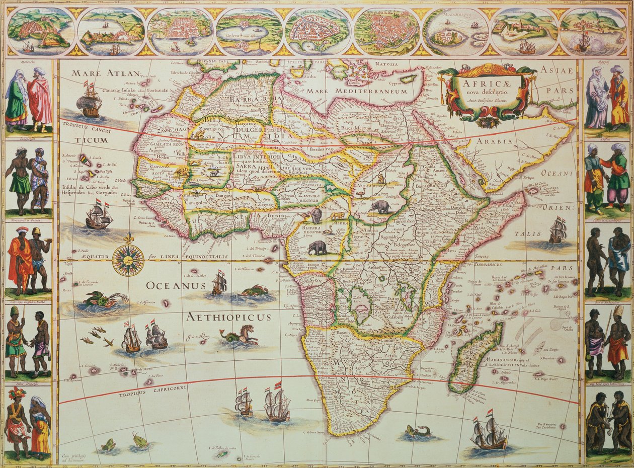Mapa de África de Unbekannter Künstler