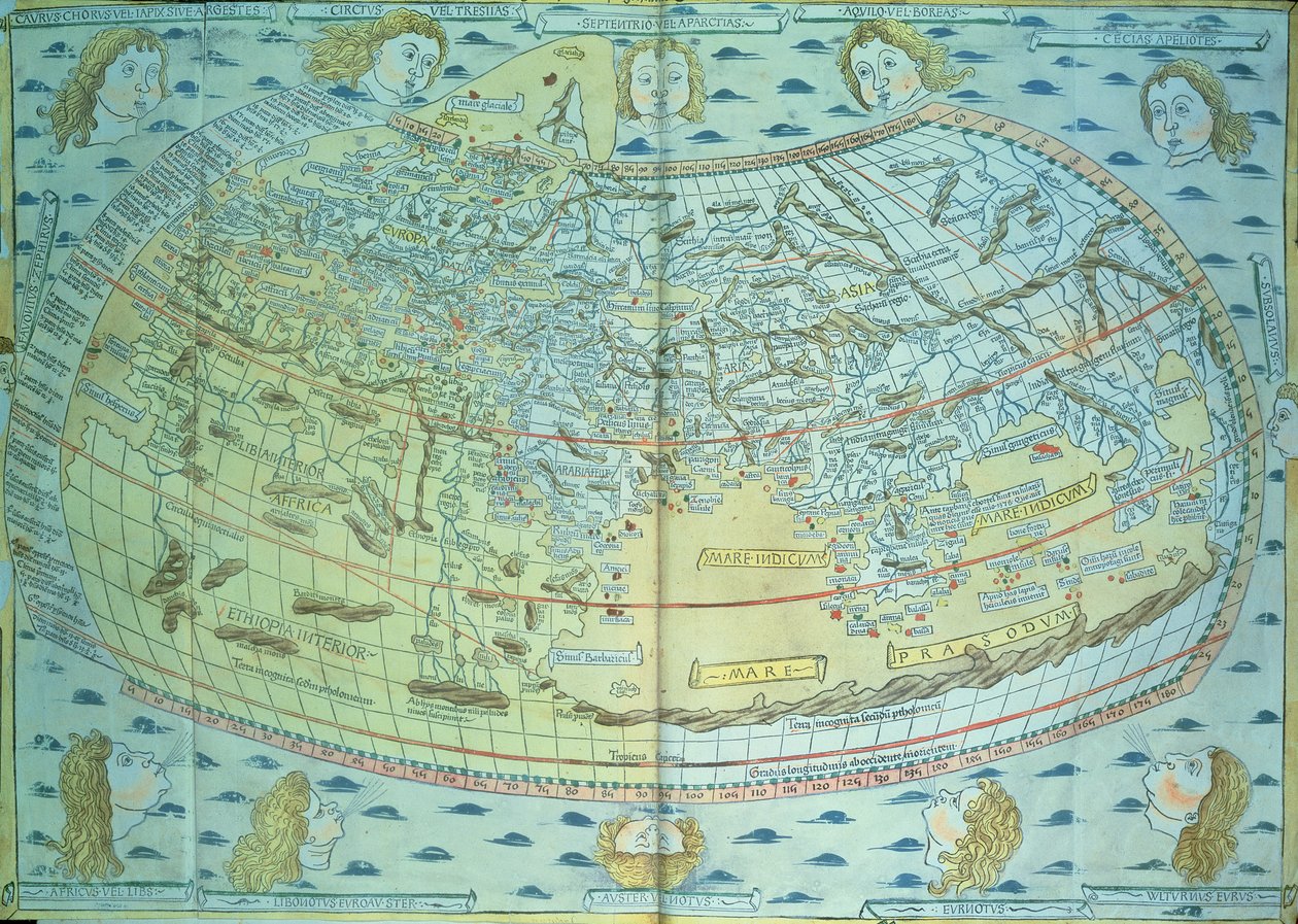 Mapa do mundo de Unbekannter Künstler