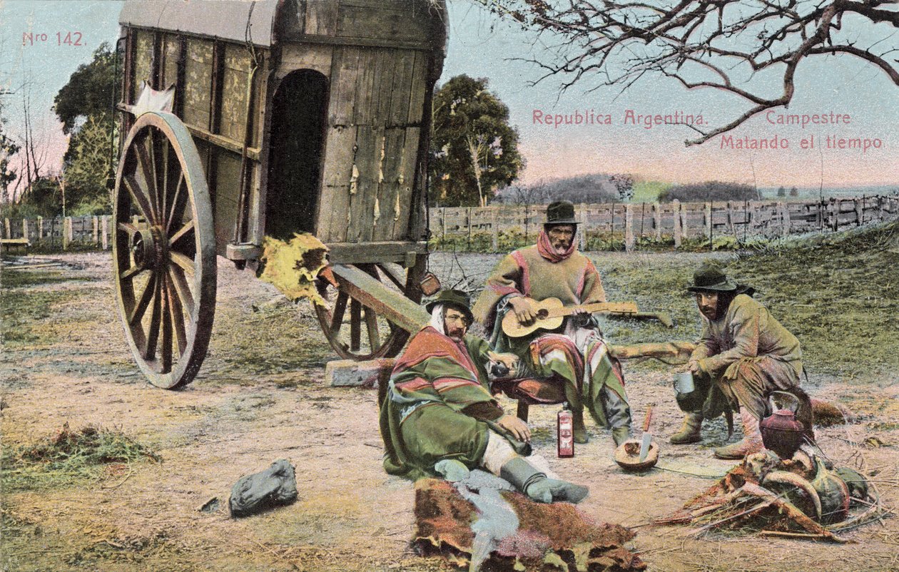Matiando del Tiempo, Argentina, c.1910 (cartão postal) de Unbekannter Künstler