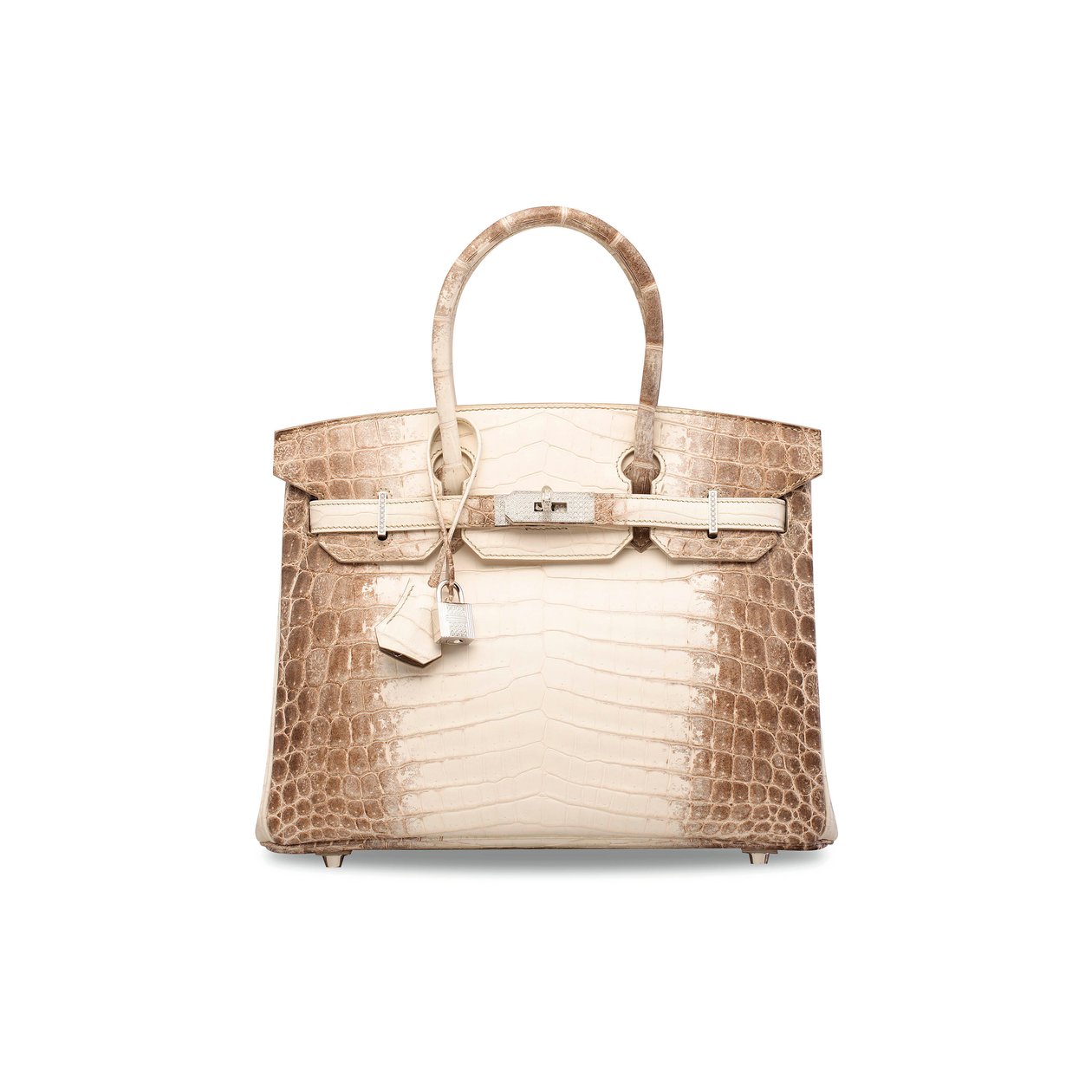 Diamante de crocodilo branco fosco Himalaya Nilocticus Birkin 30, Hermès, 2014 (pele de crocodilo, ouro branco e diamantes) de Unbekannt