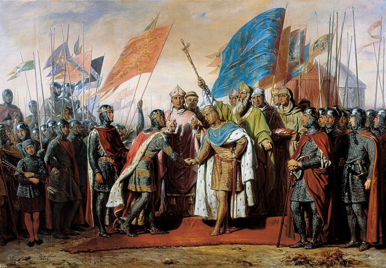 Encontro entre Filipe II Rei de França e Henrique II Rei de Inglaterra em Gisors, 21 de Janeiro de 1188 de Unbekannt